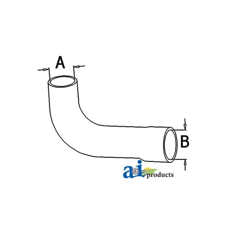 A & I Products Radiator Hose, Upper 8.5" x5" x2.5" A-L62214